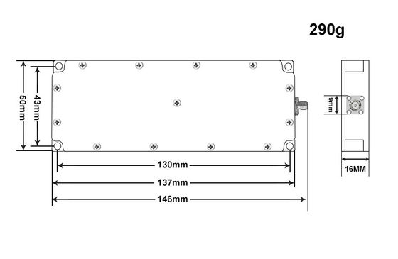 Customized 50W 400MHz 500MHz  3G 4G Lora Digital Long Range RF amplifier anti drone  module Jammer system