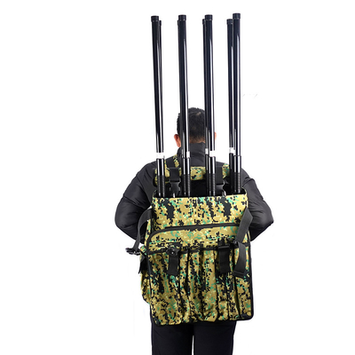 Camouflage Color 6 Band Manpack Drone Signal Jammer With Rechargeable Battery