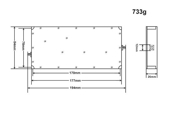 Wide band 47dbm 50W 100W 1000-2000MHz 830-935MHz  power amplifier anti drone FPV jammer module
