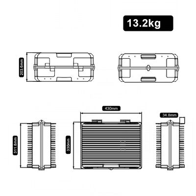 High performance fixed wirelesss drone phone signal jammer signal transmit aluminum box