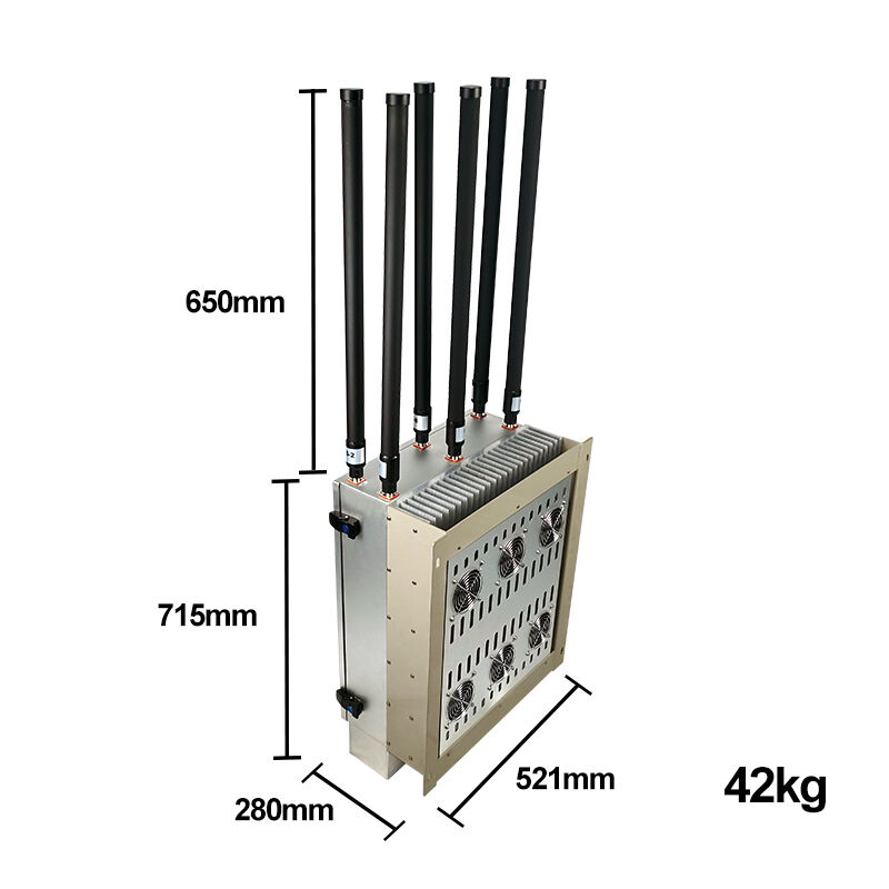 Anti UAV Large Fixed Drone Signal Jammer , Base Station 1 - 3 Km Drone Radio Jammer