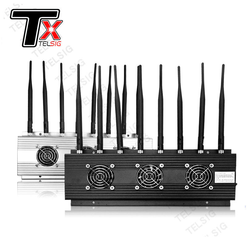 Durable Cellular WIFI Signal Jammer For 8 Band RADIO / REMOTE / VHF / UHF