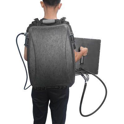 TX-BF05 Security Anti-Drone Jammer. Backpack Style 1000-2000M Long Range Drone Signal Jammer met dubbele oplaadbaarheid.